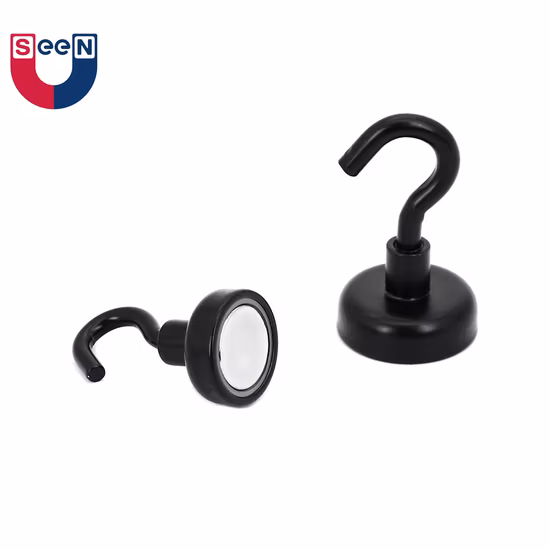 강력한 네오디뮴 냄비 자석, 후크가 있는 소결 NdFeB 냄비 자석